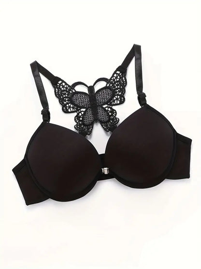 2 Sets of Butterfly Racer Back Underwire Bra & Panties