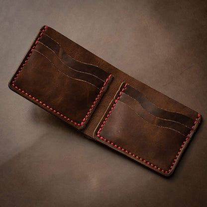 Craflea Leather Traditional Wallet - HERITAGE BROWN