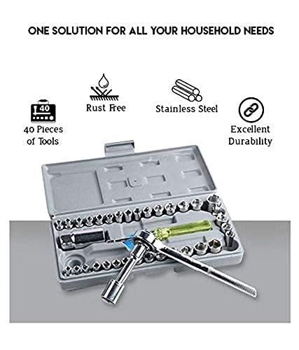 Multi-Purpose & Innovative Socket Wrench Tool Kit (40 in 1 Pcs )