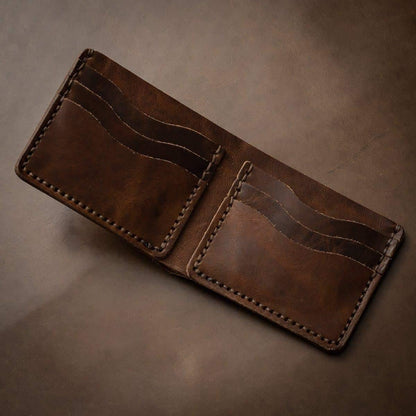 Craflea Leather Traditional Wallet - HERITAGE BROWN