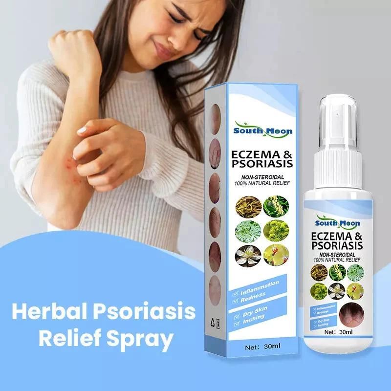 Herbal Psoriasis Relief Spray - Soothing and Moisturizing, Say Goodbye to Scaly Skin for Lasting Comfort, Eczema Relief Spray, Stops Burning and Itching  Pack Of 2