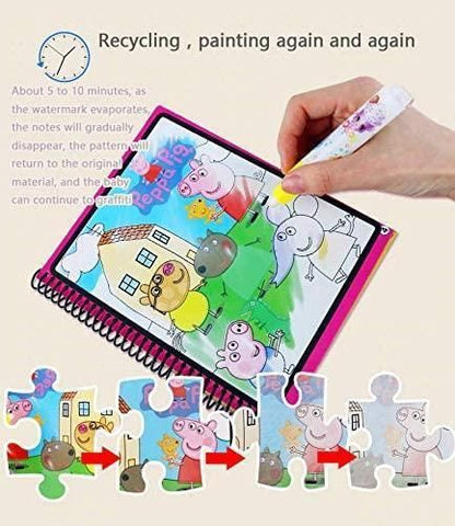 Reusable Magic Water Quick Dry Book (Multi Color, 4 Books)