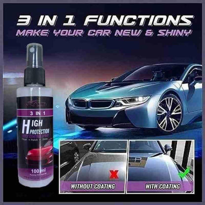 High Protection - 3 in 1 Quick Car Wax Polish Spray (Pack of 2)