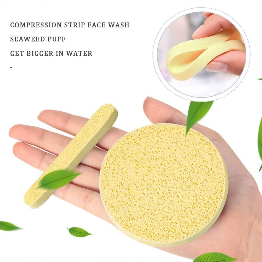 Face Cleansing Sponges, 12 PCS with Storage Container