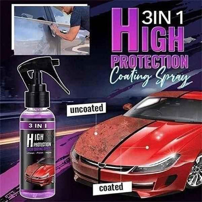 High Protection - 3 in 1 Quick Car Wax Polish Spray (Pack of 2)